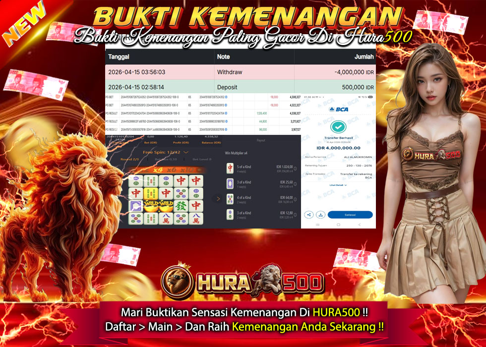 BUKTI JACKPOT SLOT MAHJONG WAYS TERPERCAYA DI INDONESIA TGL 15-04-2026
