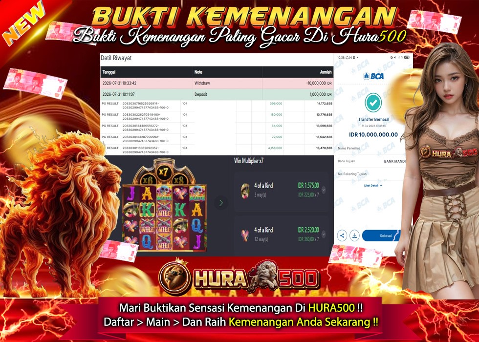 BUKTI JACKPOT SLOT WILD BANDITO TERPERCAYA DI INDONESIA TGL 31-07-2026