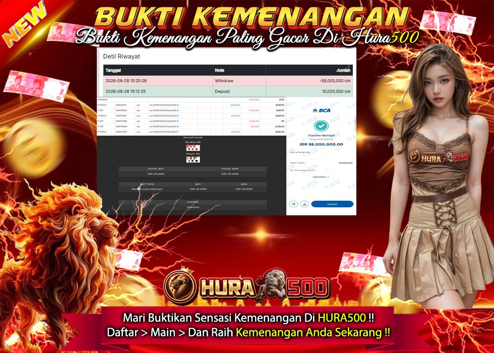 BUKTI JACKPOT SLOT BUKTI JACKPOT LIVE CASINO BACCARAT DI INDONESIA TGL 29-08-2026
